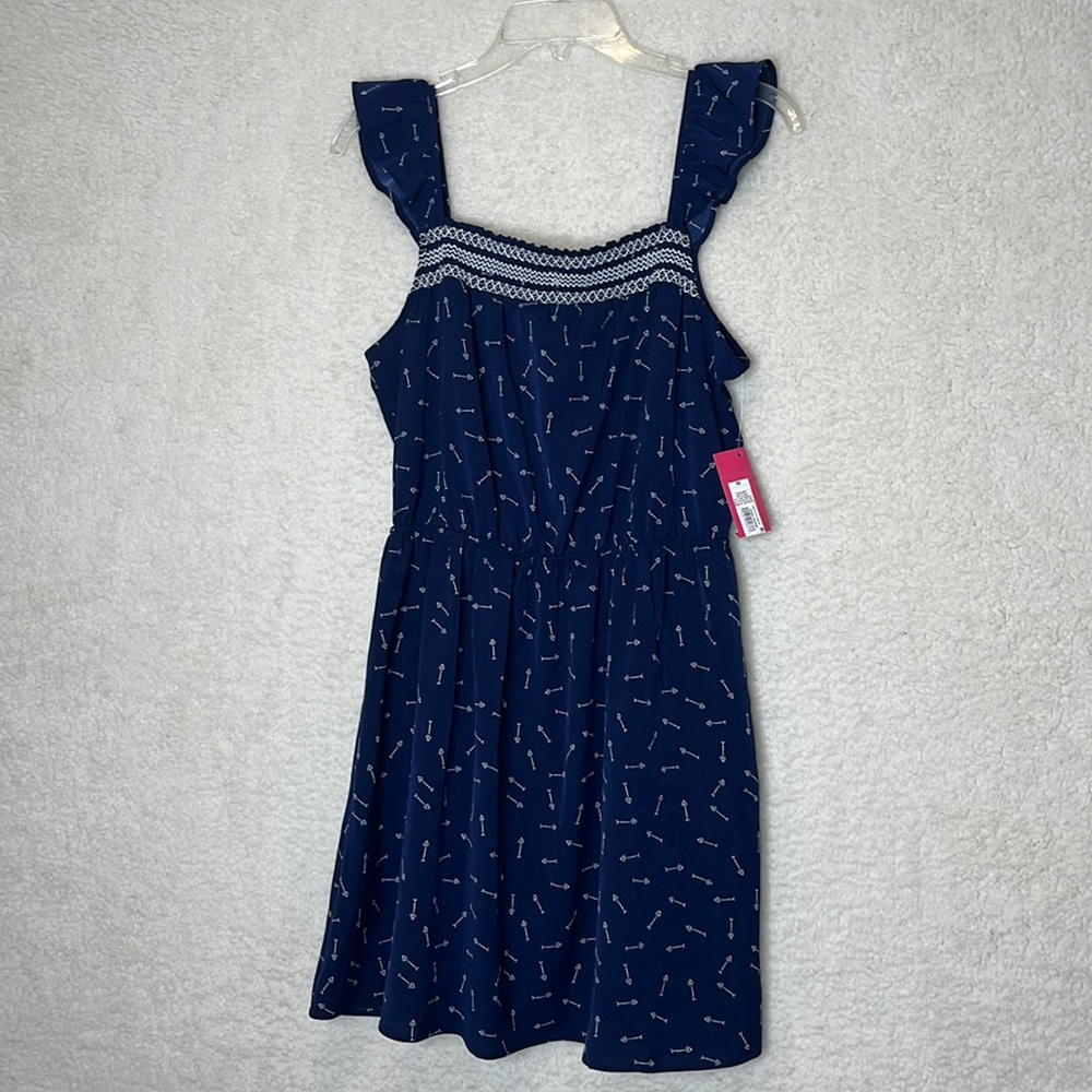 NWT Xhilaration Womens Blue arrow Sundress Sleeveless Dress M MEDIUM